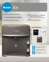 Brazon Ice - Purificador de Água Gelada Alcalina! - Classe A