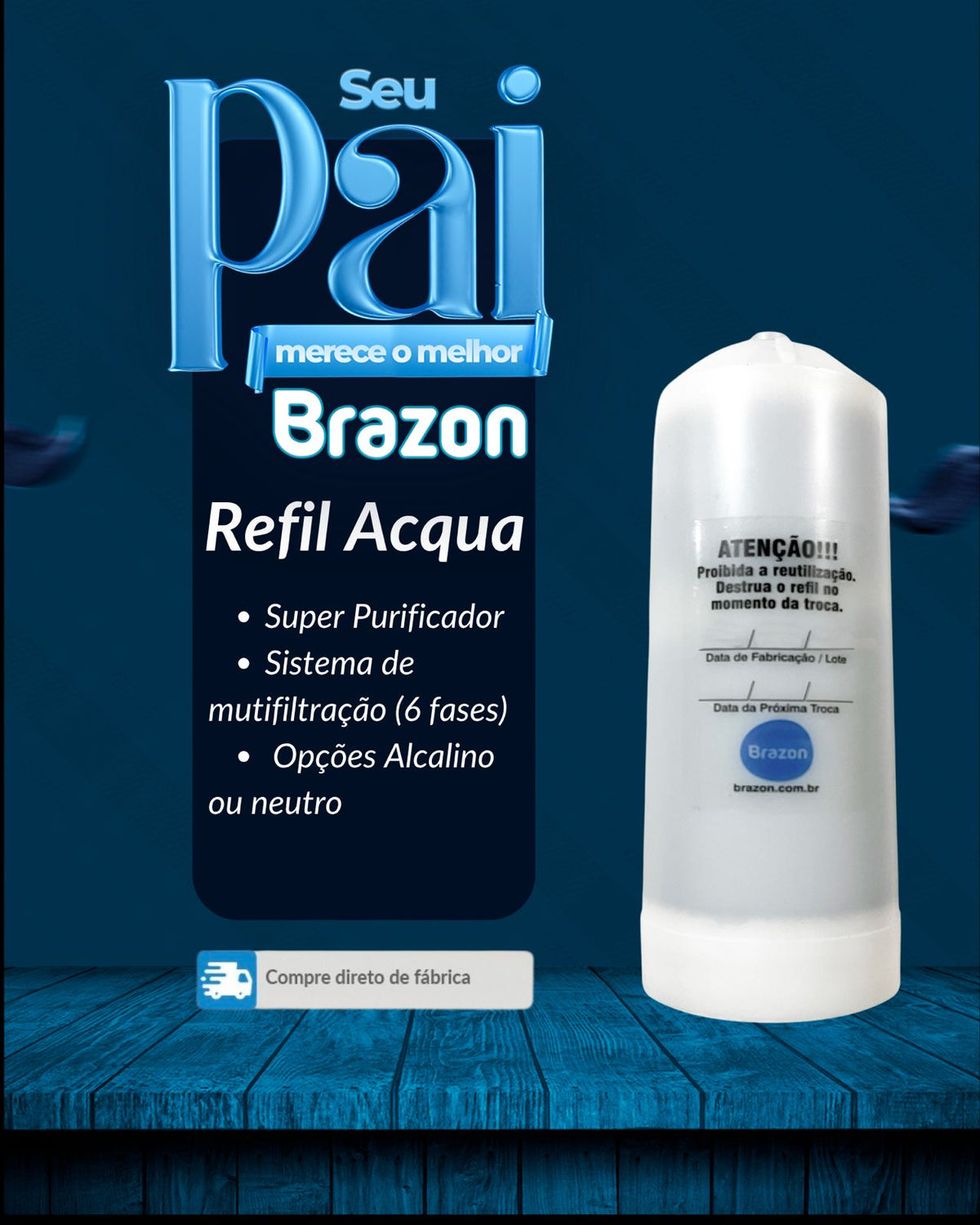 Refil Brazon Acqua - Millennium | Elemento Filtrante - Original
