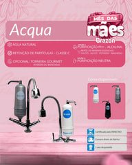 Brazon Acqua - Filtro Purificador compacto de água natural e alcalina