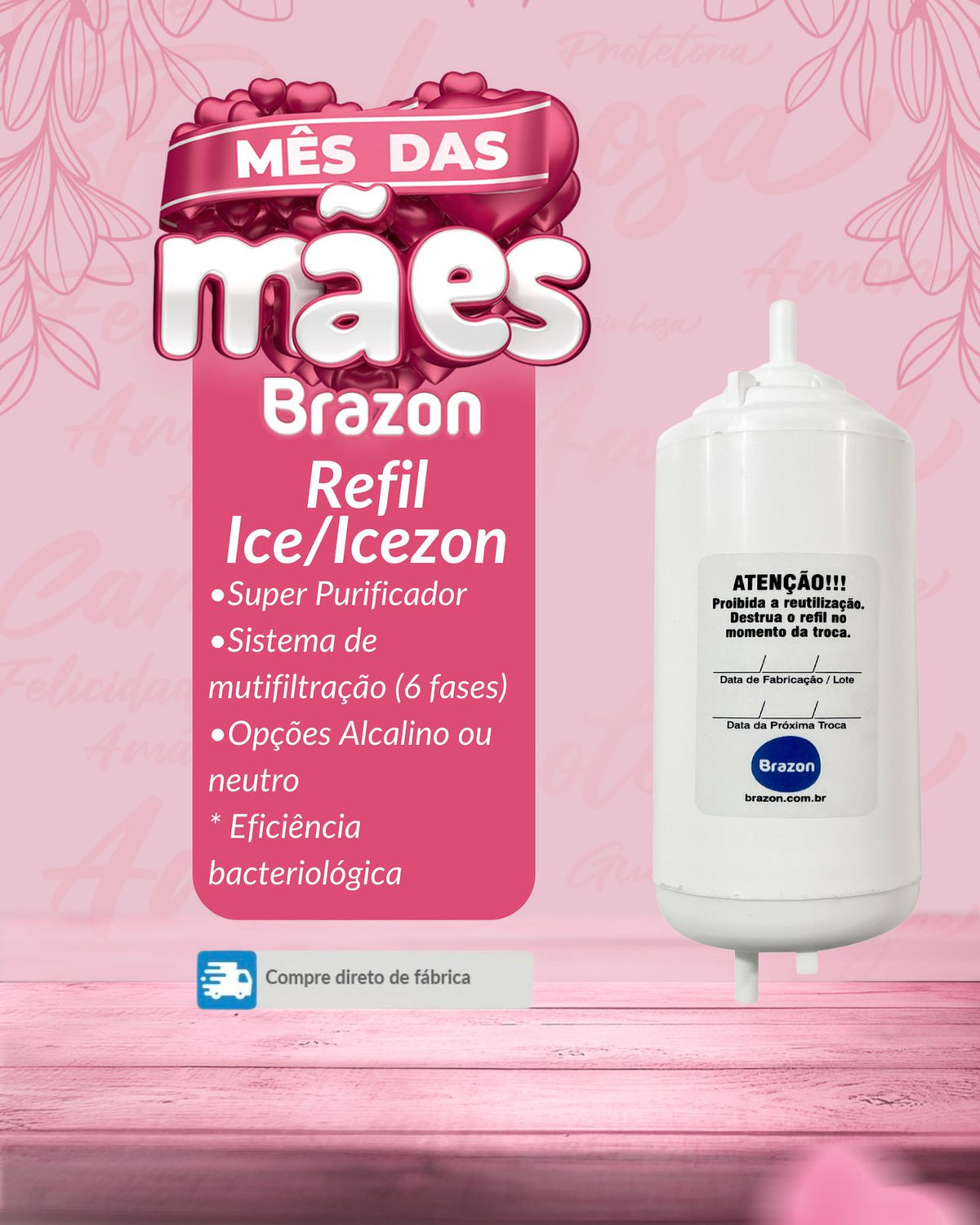 Refil Brazon Ice - Icezon - Max Ice | Elemento Filtrante - Original